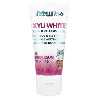 NOW Foods, Xyli-White™，兒童牙膏凝膠，泡泡糖味，3 盎司（85 克）