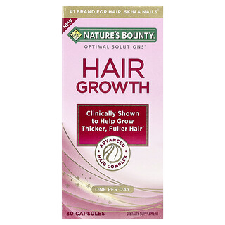 Nature's Bounty, Optimal Solutions®，頭髮生長，30 粒膠囊
