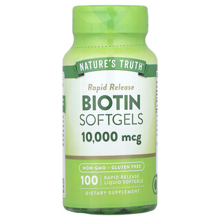 Nature's Truth, 生物維生素，10,000 微克，100 粒速釋軟凝膠