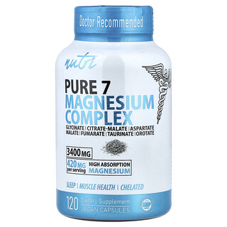 Nutri, Pure 7 Magnesium Complex, 120 Vegan Capsules