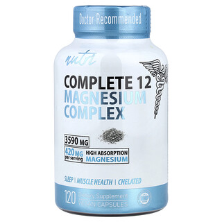 Nutri, Complete 12 Magnesium Complex, 120 Vegan Capsules