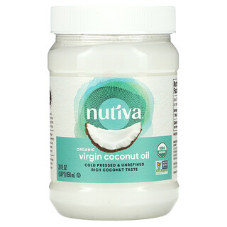Nutiva, 有機初榨椰子油，29 液量盎司（858 毫升）