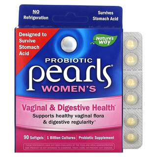 Nature's Way, Probiotic Pearls Women's，女性私密部位和消化健康，90 粒軟凝膠