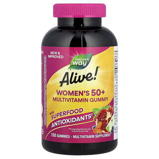 Nature's Way, Alive!® 50 歲以上女性多維生素軟糖，混合漿果味，150 粒