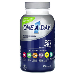 One-A-Day, 男性50以上，健康優勢，多種維生素/多礦物質補充劑，100片