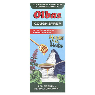 Olbas Therapeutic, 咳嗽糖漿，蜂蜜和草本，4 液量盎司（118 毫升）