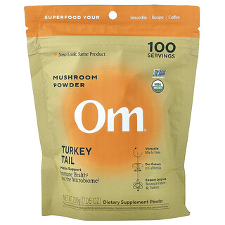 Om Mushrooms, 蘑菇粉，雲芝，7.05 盎司（200 克）