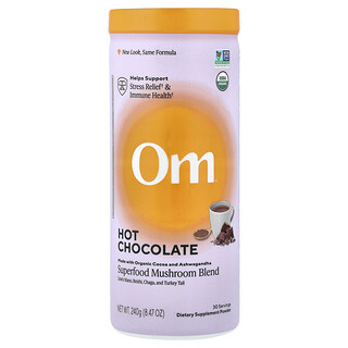 Om Mushrooms, SuperFood 蘑菇混合物，熱巧克力，8.47 盎司（240 克）