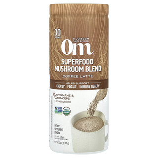 Om Mushrooms, SuperFood 蘑菇混合物，咖啡拿鐵，8.47 盎司（240 克）