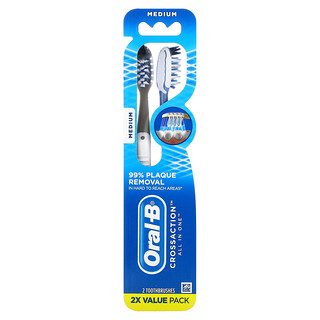 Oral-B, CrossAction 多功能牙刷，中型，2 包