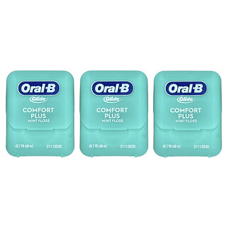 Oral-B, Glide，舒適牙線，薄荷味，3 包，每包 43.7 碼（40 米）