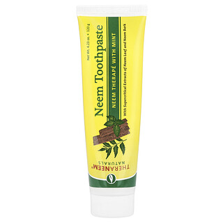 Organix South, TheraNeem Naturals，印楝牙膏，Neem Therapé with Mint，4.23 盎司（120 克）