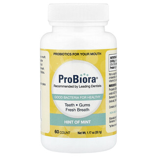 ProBiora, Dental Probiotics, Hint of Mint, 60 Tablets