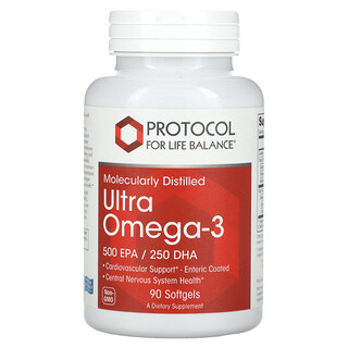 Protocol for Life Balance, Ultra Omega-3，500 EPA/250 DHA，90 粒軟凝膠