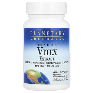 Planetary Herbals, 全譜，黃荊提取物，500 毫克，60 片