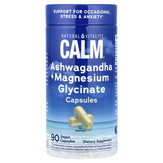 Natural Vitality, Calm®, Ashwagandha + Magnesium Glycinate, 90 Vegan Capsules