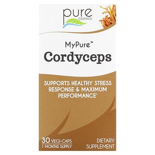 Pure Essence, MyPure，蟲草，500 毫克，30 粒素食膠囊