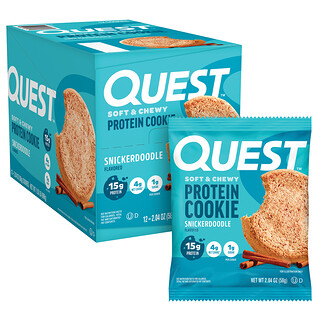 Quest Nutrition, 蛋白質餅乾，Snickerdoodle，12 塊，每塊 2.04 盎司（58 克）