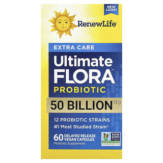 Renew Life, 特強護理，Ultimate Flora™ 益生菌，60 粒緩釋全素膠囊