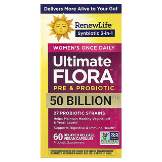 Renew Life, Ultimate Flora™ 益生菌，500 億 CFU，60 粒緩釋全素膠囊