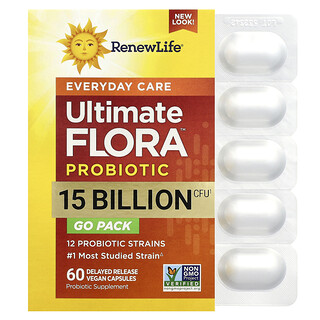 Renew Life, Ultimate Flora™ 日常護理益生菌，150 億 CFU，60 粒延釋素食膠囊