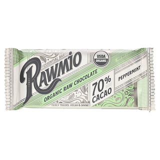 Rawmio, Essential Bar, Organic Raw Chocolate, 70% Cacao, Peppermint, 1.1 oz (30 g)