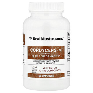 Real Mushrooms, Cordycep-M™ 蟲草膠囊，120 粒
