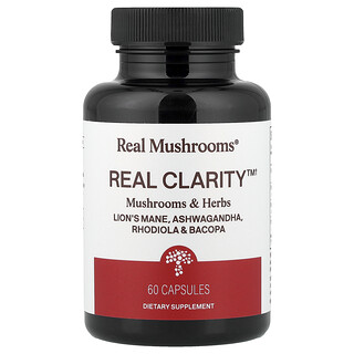 Real Mushrooms, RealClarity™，蘑菇和草本，60 粒膠囊