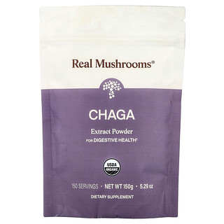 Real Mushrooms, 白樺茸，有機蘑菇浸膏粉，5.29 盎司（150 克）
