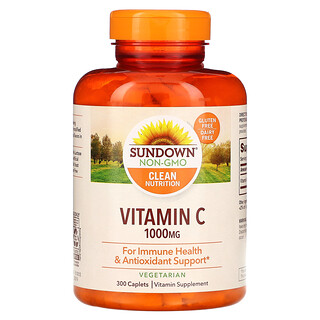 Sundown Naturals, 維生素 C，1,000 毫克，300 粒