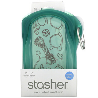 Stasher，旅行包，綠色，1 袋，18 液量盎司（532 毫升）