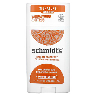 Schmidt's, 天然淨味劑，檀香和柑橘香，2.65 盎司（75 克）