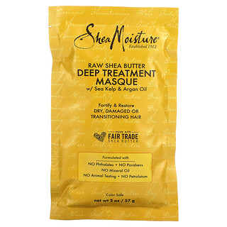 SheaMoisture, 保濕修復髮膜含海藻海帶和摩洛哥堅果油，生乳油木果脂，2 盎司（57 克）