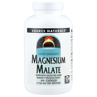 Source Naturals, 蘋果酸鎂，3750 毫克，200 粒膠囊（每粒膠囊 625 毫克）
