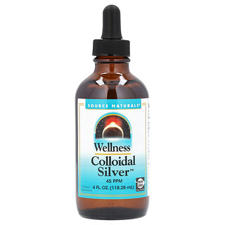 Source Naturals, 健康膠體銀，45 PPM，4 液量盎司（118.28 毫升）（每茶匙 22.5 PPM）