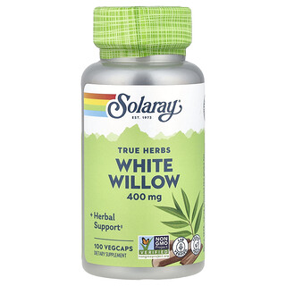 Solaray, 真實草本，白柳，400 毫克，100 粒素食膠囊