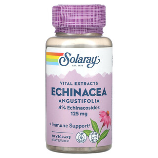 Solaray, 重要提取物，狹葉紫錐菊，125 毫克，60 粒素食膠囊