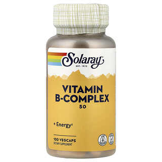 Solaray, B-Complex “50” 複合維生素 B 素食膠囊，100 粒裝