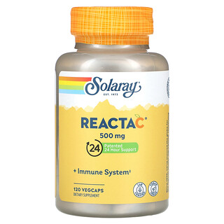Solaray, Reacta-C 維生素 C 補充劑，500 毫克，120 粒素食膠囊