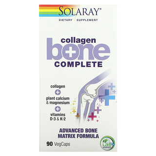 Solaray, 膠原蛋白骨完整，高級骨基質配方，90 粒素食膠囊