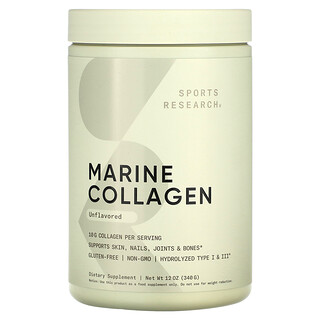 Sports Research, 海洋膠原蛋白多肽，天然原味，12 盎司（340 克）