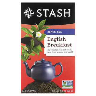 Stash Tea, 紅茶，英式早餐茶，20 茶包，1.4 盎司（40 克）