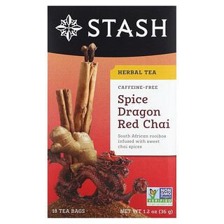 Stash Tea, 草本茶，大紅印度茶，無咖啡萃取，18 茶包，1.2 盎司（36 克）