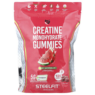 SteelFit USA, 一水肌酸軟糖，多汁西瓜味，120 粒