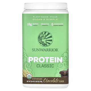 Sunwarrior, Classic Protein, Chocolate, 1.65 lb (750 g)