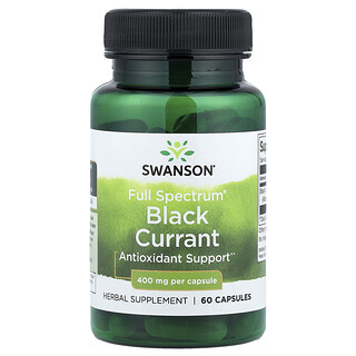 Swanson Vitamins, 多面® 黑醋慄，400 毫克，60 粒膠囊