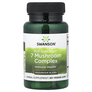 Swanson Vitamins, 多面 7 種蘑菇復合物，60 粒素食膠囊