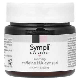 Sympli Beautiful, 舒緩咖啡萃取透明質酸眼部凝膠，1 液量盎司（30 毫升）