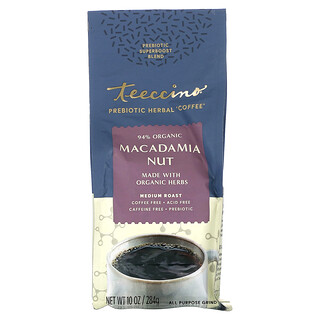 Teeccino, 益生元草本咖啡，中度烘烤，無因，澳洲堅果，10 盎司（284 克）