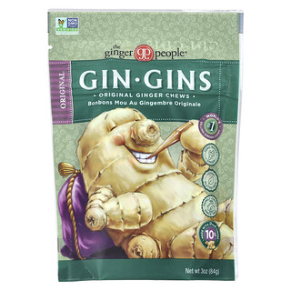 The Ginger People, Gin Gins®，姜咀嚼片，原味，3 盎司（84 克）